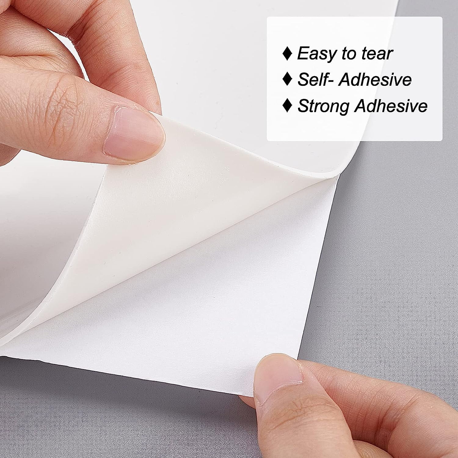 2Pcs Adhesive Silicone Sheet White Adhesive Nonslip Silicone