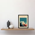 thumbnail image 2 of The Seaside Calls La Jolla Cove California USA Modern Woman of the Waves Sea Siren Ocean Artwork Framed Wall Art Print A4, 2 of 4