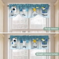 thumbnail image 5 of Blue Ombre Laundry Tie Up Valance Curtains for Windows, Kitchen Curtains Window Treatments, Wash Dry Fold Repeat Short Window Shades Valances for Bedroom Bathroom Cafe 54"x18", 5 of 8
