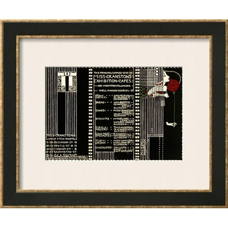 1911 Auto Frame - The White Cockade, Illustration for a Menu, 1911, Glasgow Framed Giclee Print Wall Art