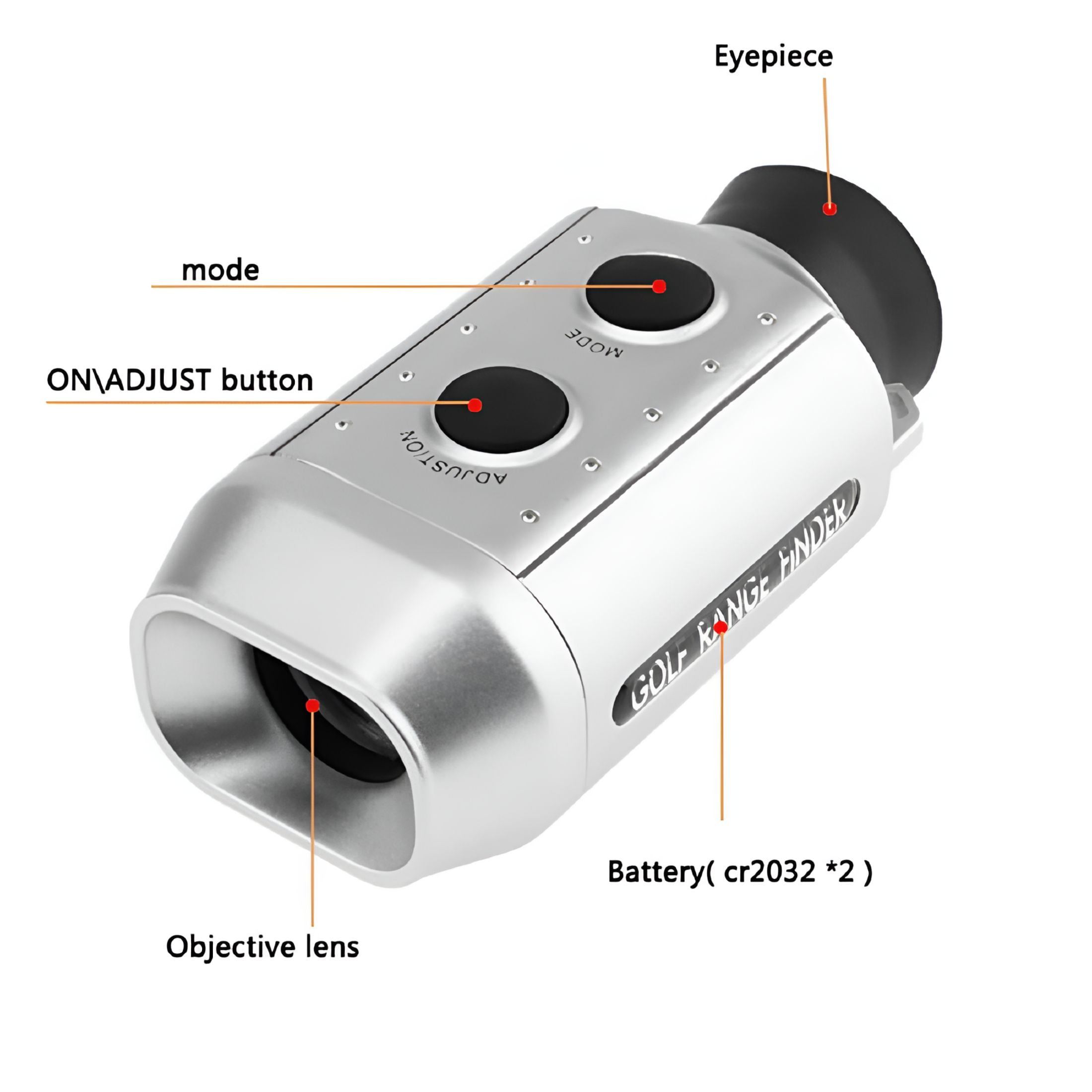 GJX Golf Range Finder Portable Scope Rangefinder Golf Diaster Lightweight Hunting Distance Range Finder Yard Distance Measure