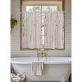 thumbnail image 4 of Farmhouse Vintage 2 Panel Kitchen Curtains for Windows, Summer Country Retro Wooden Grain Bathroom Privacy Curtain, Home Décor Window Treatment for Bedroom/Living Room 55"x45", 4 of 6