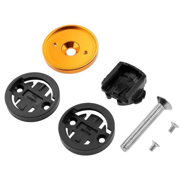 letairis Aluminium Alloy Bicycles Computer Holder Anodized Anti-rust Cycling Handle Bar Bracket Support Replacement for Gold 1 Pc