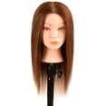 thumbnail image 1 of Cabeza de pelo, cabeza de maniquí de peluquería, cabeza de modelo de cabello real, corte de pelo, corte de pelo, cabeza de muñeca, decoloración, teñido, cabeza de modelo, 1 of 1