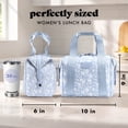 thumbnail image 2 of Fit + Fresh Remi Neoprene Material Women's Lunch Bag with Containers & Ice Pack, Light Blue Vintage Floral Print, 2 of 10