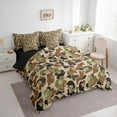 thumbnail image 4 of Feelyou Retro Camouflage Camo Twin Bedding Sets 7-Piece, Rustic Gorilla Wildlife Bedding Comforter Set, Green Abstract Reversible Sheet Sets, Super Cozy Room Decor, 4 of 9