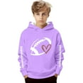 thumbnail image 2 of Gyujnb Youth Athletic Hoodie with Mixed Football Graphic Print for Fall Winter Versatile Stylish Outdoor Wear (Little Boys,Big Boys),11-12 Years, 2 of 4
