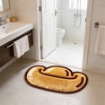 thumbnail image 2 of Yhmxh Alfombrillas de baño para baño Alfombra de baño Alfombra de cachemira sintética de forma irregular de 23,6 x 15,7 pulgadas Decoración del baño, 2 of 5