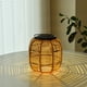thumbnail image 4 of Lámpara colgante colgante tejida a mano de ratán - Farol de bambú alimentado por energía solar para decoración exterior de jardín en patios - Luminaria moderna vintage de jaula, 4 of 7