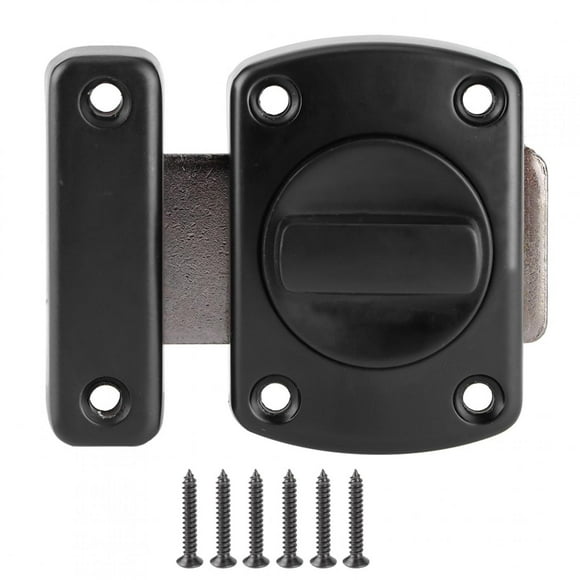 ZPSHYD Loquet de Serrure de Porte coulissante en Alliage de Zinc, loquet de Verrouillage de Porte de sécurité antivol à Boucle de Boulon pour Accessoire de Placard de Placard d'armoire(Taille L Noir)