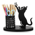 thumbnail image 2 of Cat Pencil Holder for Desk Organizer Pen Holder for Bedroom/Office, Metal Cut Home Decor for Table Centerpiece A, 2 of 8