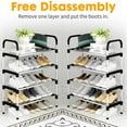 thumbnail image 3 of PinkSheep 4 Tier Shoe Rack, Stackable Metal 12 Pairs Shoes Organizer Storage Shelf for Closet Door Entryway, 3 of 9