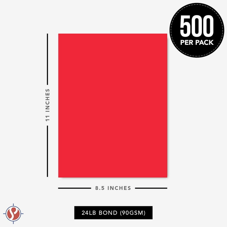 Re-Entry Red Paper - 8 1/2 x 11 in 60 lb Text Smooth 30% Recycled