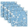 thumbnail image 5 of Qxltty Light Blue Background with White Floral Pattern Napkins 20×20in Perfect for Parties Dinners Weddings Cocktail Housewarming Cloth Napkins Set of 6, 5 of 8