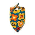 thumbnail image 2 of CBFFDC Pet Neckerchief Adjustable Pet Bandana Triangular Shape Breathable Floral Print Comfortable Soft Collar Scarf for Small Dogs, 2 of 7