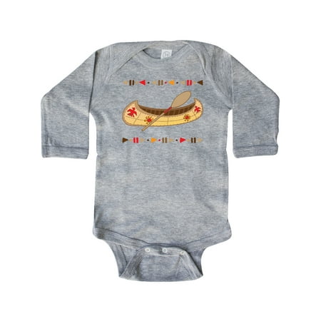 

Inktastic Boating Kids Tribal Canoe Gift Baby Boy or Baby Girl Long Sleeve Bodysuit