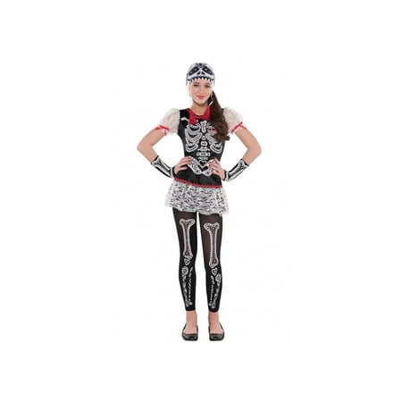 Day of the Dead Sassy Skeleton Girls Costume (Best Costume For The Day)
