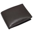 thumbnail image 3 of Marshal Soft Leather Kids Slim Thin Coin Pouch Bifold Wallet Brown, 3 of 7