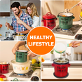 thumbnail image 4 of 46 Oz Grease Container with Filter and Scraper, 2026 New Bacon Grease Container with Strainer and Food-Grade Silicone Spatula, Farmhouse Cooking Pot Keeper Collector, Dishwasher Safe (orange), 4 of 9