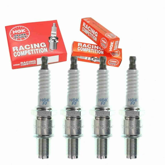 4 pc NGK 3857 Racing Spark Plugs for Ignition Wire Secondary