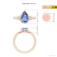 thumbnail image 5 of ANGARA Natural Bezel-Set Pear-Shaped 1.95 ct Tanzanite Ring with Diamonds in 14K Rose Gold for Women (Size-10x7mm) | December Birthstone, Anniversary, Jewelry Gift for Women | Natural Tanzanite Ring, 5 of 9