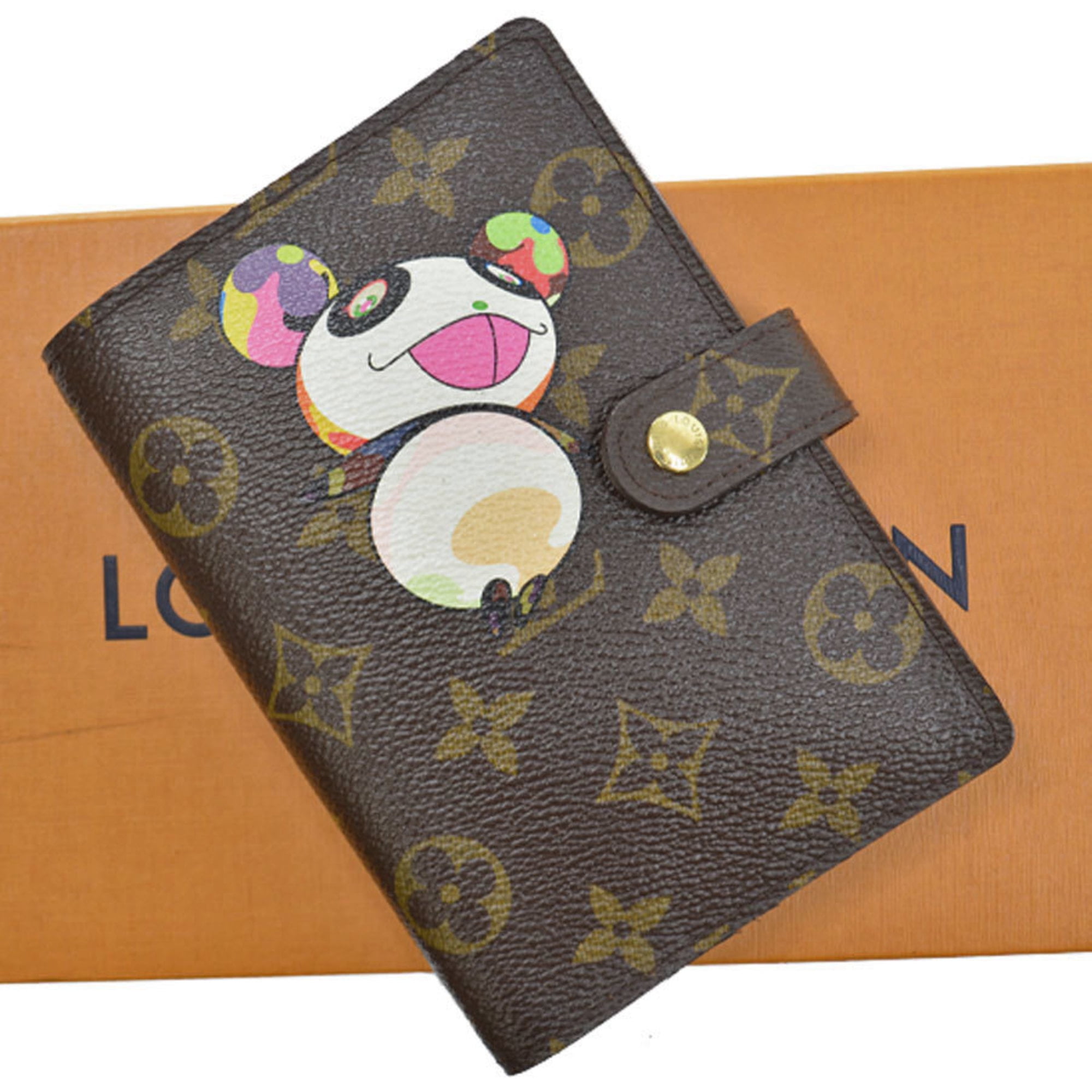 Authenticated Used Louis Vuitton Notebook Cover Monogram Panda Agenda PM  Brown Canvas Ladies R20011 