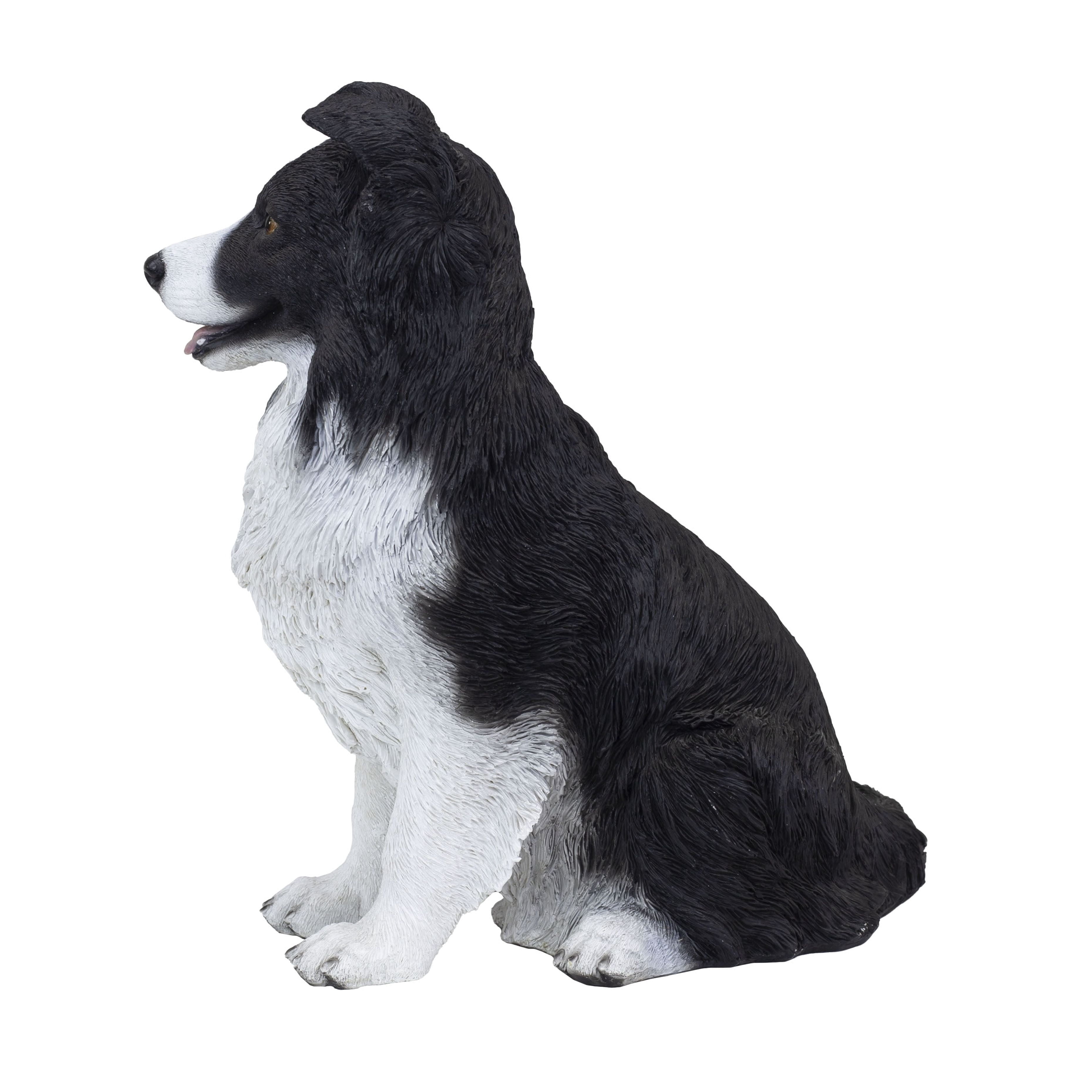 SOREAL White & Black Sheepdog | Handpainted Decorative Puppy Statue for Home & Garden Decor | Premium Polyresin Dog Statue | Gift for Dog Lovers | Weather-Resistant Indoor/Outdoor Decor