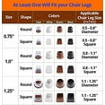 thumbnail image 3 of Black Silicone Chair Leg Floor Protectors with Felt, Chair Leg Caps, Silicon Furniture Leg Feet Protection Cover Protect Hardwood Floor Black Brown Clear 8 Pcs, 3 of 9