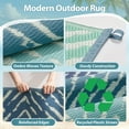 thumbnail image 7 of VUNATE Outdoor Rug Carpet 8'x10' Waterproof Reversible Patio Rug Portable Modern Ombre Blue and Teal Indoor Outdoor Rug Plastic Straw Rug for RV Camping Garden Picnic Deck Backyard Porch Decor, 7 of 7