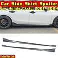 thumbnail image 4 of For Honda Civic 11th Gen 2021-2024 Body Kit Honda Civic Car Side Skirt Lip Glossy Black MUGEN Style Side Skirt Car Accessories, 4 of 7