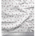 thumbnail image 1 of Soimoi Moss Georgette Fabric Leaves & Floral Artistic Decor Fabric Printed Yard 42 Inch Wide, 1 of 1