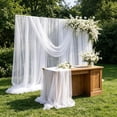 thumbnail image 4 of Roiihwy Wedding Decorations Arch Draping Fabric 79", Sheer Chiffon Fabric Backdrop,1 Panel Drapes for Wedding Ceremony Decor for Birthday Party Ceiling Curtain Backdrop, White, 4 of 6