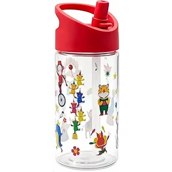 WowProLiv Kids Water Bottle with Straw 12oz, BPA Free Tritan Clear Water Bottles, Kids Leak Proof Water Bottle, Durable & Easy to Clean, For both boys and girls, Ideal for School/Travel/Gym/Sports.