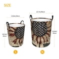 thumbnail image 3 of Fotbe USA Sunflower Flag Pattern Laundry Basket with Handles, Waterproof Large Laundry Hamper, Wash Bag for Corner Dorm, Rolling Laundry Basket with Handles-Small, 3 of 6