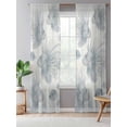thumbnail image 5 of Sheer Curtains 84 Inches Long, Beach Coastal Fish Semi Sheer Curtains Light Filtering Window Treatment, Watercolor Sea Ocean Nautical Privacy Voile Drapes for Living Room Bedroom 52x84 Inch, 5 of 7