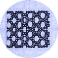 thumbnail image 1 of Ahgly Company Machine Washable Indoor Round Oriental Blue Traditional Area Rugs, 7' Round, 1 of 4