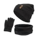 thumbnail image 1 of Conjunto de 3 gorros, bufandas y guantes de punto para hombre y mujer, gorros de invierno para el cuello. gris entumecido, 1 of 5