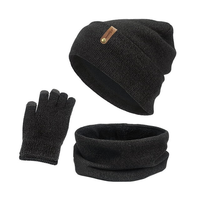 Juego de guantes y bufanda, sombreros de invierno para mujer de 3 piezas, gris entumecido Colcomx Sombrero Bufanda y Guantes