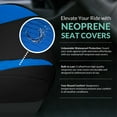 thumbnail image 6 of For 2016-2023 Toyota Tacoma FH Group Custom Fit Neoprene Car Seat Covers Waterproof - Blue Front, 6 of 6