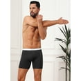 thumbnail image 2 of DARING DIVA Men's Stretch Waistband Boxer Brief Comfortable Solid Underwear 30 Black, 2 of 6