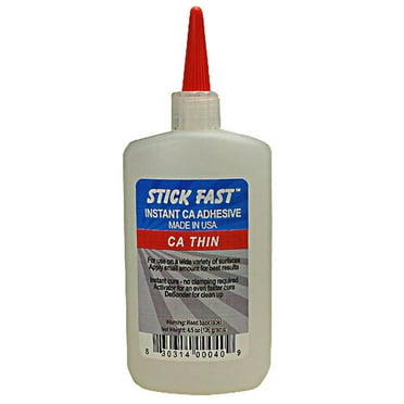 TMI Stick Fast Instant Adhesive Glue for Woodworking, Clear, 4.5 oz