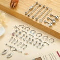 37 Pcs 14G16G Body Piercing Jewelry for Women 316L Stainless Steel