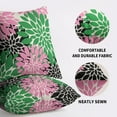thumbnail image 5 of Pink Green Black Pillow Covers 16X16 Inch Set of 2, Spring Modern Geometry Dahlia Floral Print Decorative Throw Pillow Covers Outdoor Farmhouse Cushion Case for Couch Sofa Bed Decor, 5 of 5