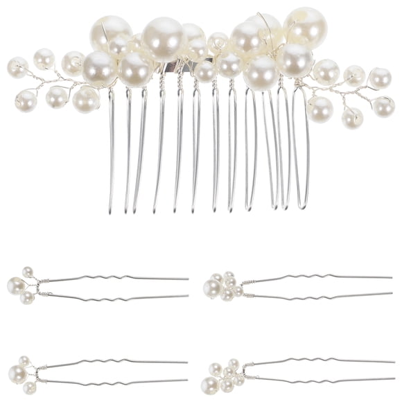 1 Set Metal Pearl Headpiece for Wedding Decoration Elegant Bridal Hair Accessories