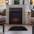 thumbnail image 4 of unbranded 1Pcs Black Semicircle Fireproof Rug for Fireplace Floor Mat Heat Insulation for Indoor Use, 4 of 8