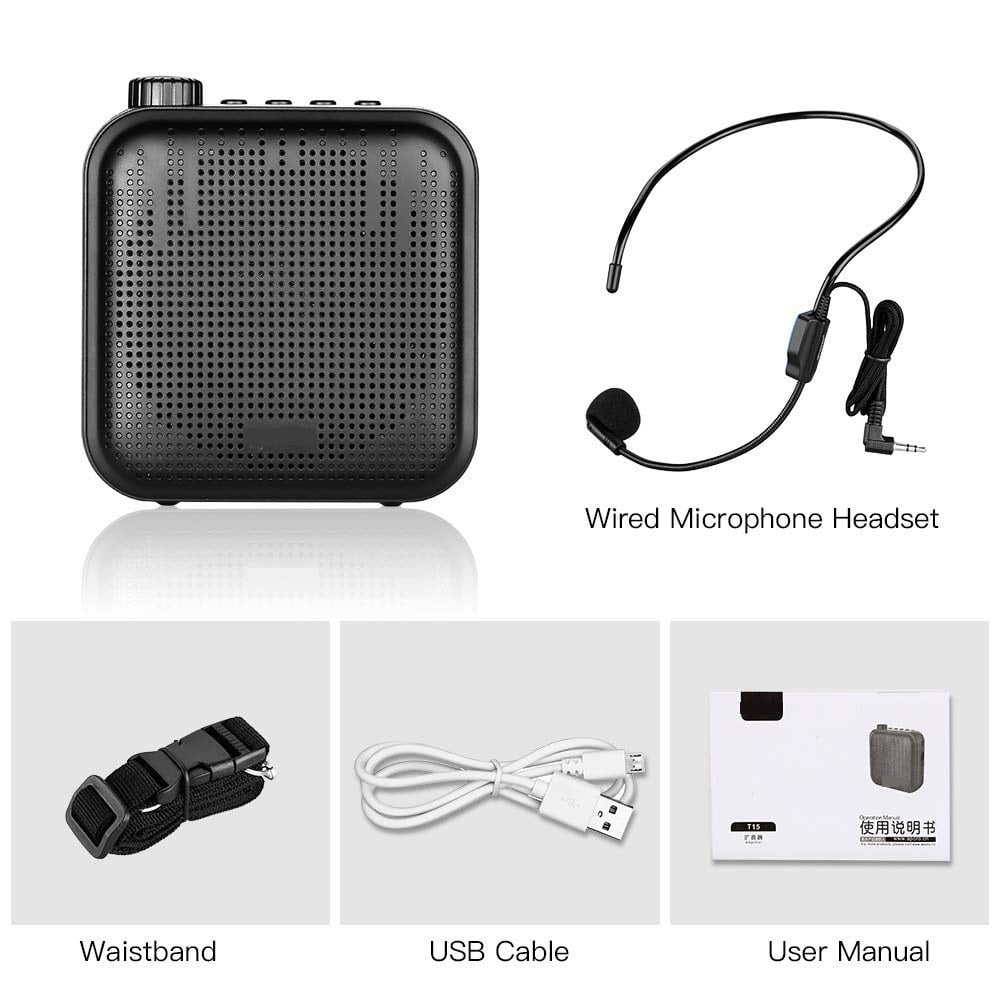 Portable Voice Amplifier Megaphone Mini Audio Speaker With Microphone Recharable Ultralight Loudspeaker For Teachers ,High Sound