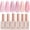 Romantic Shimmer, variant on Beetles Nude Pink Gel Polish Set 6 Colors Fall Gel Nail Polish Set