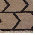 thumbnail image 4 of Rugsotic Carpets Handmade Rugs Hand Woven Kilim Rectangle 2'x4' Cream Charcoal Wool for Indoor Use, 4 of 5