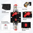 thumbnail image 4 of 1 Set CC 12V- 48V 30Amp para Coche Restablecer Circuito Disyuntor Negro Rojo, 4 of 7