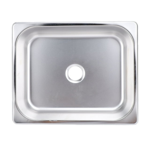 Caravan Stainless Steel Sink, Hand Wash Basin for Boat RV, Motorhome Sink with Tempered Glass Lid, 304 Stainless Kitchen Sink for Small Space